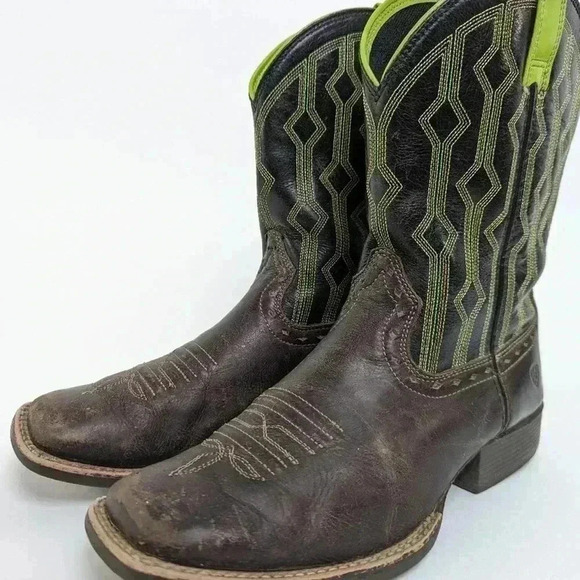 Ariat Kid's Live Wire Western Square Toe Boots - 5 - Picture 9 of 12